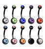 Anillos de Acero Inoxidable con Incrustaciones de Diamantes de Colores para Ombligo Transfronterizos de Amazon, Accesorios de Joyería para Piercings Europeos y Americanos, Estilo de Alta Gama para Mujer