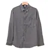 Camisa Xadrez Vintage Masculina 2025 Design Japonês Nicho Primavera e Outono Manga Longa Top Jaqueta