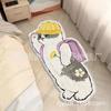 Fábrica de alfombras de cachemir con diseño de gato, venta al por mayor, para sala de estar, dormitorio, alfombra lavable a máquina, linda alfombra de dibujos animados para ventana salediza, manta para mesita de noche