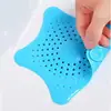 Cozinha Estrela de Cinco Pontas Ralo Pia Anti-entupimento Estrela-do-mar Silicone Filtro de Ralo Banheiro Filtro de Esgoto Almofada de Isolamento