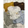 Cardigan de Punto con Diseño Hueco Color Cacahuete Estilo Coreano para el Trabajo Versátil Adelgazante Cuello Redondo 11357