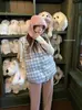 Suéter de Punto Elegante Adelgazante de Manga Larga con Cuello en U de Corte Ajustado para Mujer, Top Grueso con Forro Polar Integrado para Otoño e Invierno