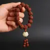 Pulsera de Cuentas de Oración Vajra Bodhi Estilo Xizang, Cuentas de Oración de Mano de Semilla de Bodhi Ámbar, Cuentas de Oración de Madera de Nogal