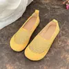 Zapatos bajos de malla transpirable para mujer, nuevos zapatos de malla hueca de verano, sandalias perforadas, mocasines de suela blanda, zapatos Mary Jane
