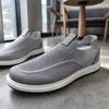 Zapatos Casuales de Malla Tejida de Punto para Hombre de Talla Grande Transfronterizos, Slip-On, Ajuste Ancho, Transpirables, Suela Suave, Mocasines Fáciles de Poner para Viajes Diarios para Hombre