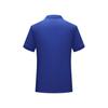 Camisa de publicidad personalizada de fábrica en grupo - lino color liso cuello azul colorido azul real solapa polo de negocios
