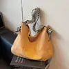 Bolso de Tote Retro para Viajes de Negocios para Mujer 2025 Otoño Nuevo de Moda Gran Capacidad Más Fácil de Combinar Estilo Occidental Casual Bolso de Hombro/Axila