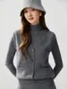 Cárdigan Suéter Chaleco de Cachemira Clásico para Mujer Cuello en V Holgado Estilo de Lujo Ligero Temperamento Suéter Base de Punto