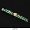 Botones de Disco Estilo Chino Lámina Dorada Satinada Trenza de Cuentas de Jade Botones Tejidos a Mano Accesorio Decorativo Retro Hanfu Cheongsam