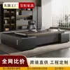 Escritorio y Silla de Oficina Ejecutiva Combinación Simple Moderno Escritorio Ejecutivo Mesa de Presidente Gerente Supervisor Muebles de Oficina de Gama Alta