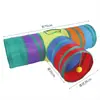 Túnel para gatos de mascotas transfronterizo, pasaje arcoíris, tubo de taladro interactivo de dibujos animados, juguete plegable para gatos, artículos para mascotas