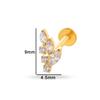 Joia para Piercing Henson G23/F136 Liga de Titânio Luxo Leve Zircônia Tarraxa para Orelha Haste com Rosca Interna Brinco para Lábio Orelha