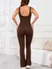 Nuevo Enterizo de Yoga Ajustado Sin Costuras de Secado Rápido con Halterneck Descubierto en la Espalda, Delgado, de una Pieza, Ropa Deportiva para Fitness y Yoga para Mujer