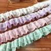 Chifón Encaje Encaje de Puntos Plisado Accesorios Lolita Adornos para la Cabeza Ropa Puños de Manga Materiales Decorativos