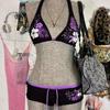 Biquíni Sexy Estampado Floral Retro Y2K Mais Vendido na Europa e América Peça Única com Shorts