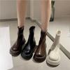 Botas Martin de suela gruesa para mujer, nueva moda de otoño 2022, botas individuales de primavera y otoño, botas cortas pequeñas y delgadas que combinan con todo, populares en línea