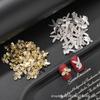 Nuevo Arte de Uñas Transfronterizo Joyería Abeja Tridimensional con Incrustaciones de Diamantes Goteo de Aceite Cabeza de Conejo Diamante Metal Manicura Usable Joyería para Uñas al por Mayor
