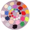 Tamanho pequeno, médio e grande autoadesivo bordado de flor de rosa adesivo de tecido patch branco patch decorativo para roupas flor de tecido acessórios de vestuário