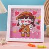 Pintura de Diamantes de Dibujos Animados Transfronteriza DIY Hecha a Mano Enmarcada Diamante Completo Princesa Anime Pintura de Diamantes Juguetes Educativos Venta al por Mayor