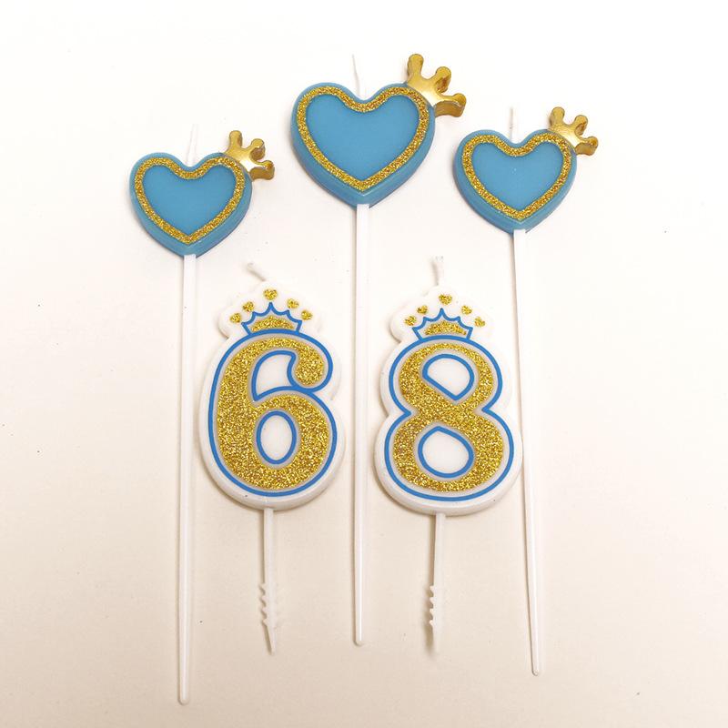 金边爱心皇冠蓝色7