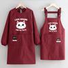 Delantal de Moda Repelente al Agua de Manga Larga para Cocina Ropa de Trabajo para el Hogar para Cocinar y Catering Delantal Especial para Trabajo Bata con Estampado