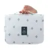 Bolsa de Higiene Pessoal Portátil Estilosa da Moda Coreana Simples Feminina para Viagens de Negócios e Viagens, Bolsa de Maquiagem de Grande Capacidade com Gancho
