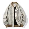 Chaqueta Nueva Moda Hombre Chaqueta Casual Moderna para Hombre Cuello Béisbol Manga Cuello Nacional Chaqueta para Hombre Adolescentes