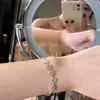 Pulsera de Flor de Zirconia para Mujer Pulsera de Celebridad de Internet Novia Estudiante Estilo Coreano Simple ins Diseño de Nicho Joyería de Mano Personalizada