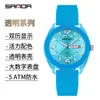 Reloj Sanda para Niños Examen Silencioso Esfera Grande Luminoso Doble Calendario Resistente al Agua Reloj de Estudiante Cuarzo Venta al por Mayor