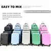 Maleta de Viaje Rayada Yuehua Hecha de Material ABS, Impermeable, Antirrobo, de Cabina, con Ruedas Universales, Maleta con Ruedas para Hombres y Mujeres