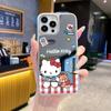 Case Protetor Anti-Queda para iPhone Modelo Feminino Hello Kitty Maçã 15 Promax com Espelho