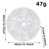 Falda para Árbol de Navidad Harbor Love 38CM Pequeña Mini Blanca Clásica de Felpa Decoración para Árbol de Mesa Navidad