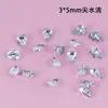 Joyería para uñas taladro con forma especial tamaño grande pequeño corazón torcido gota de agua acrílico taladro para uñas material de accesorios para joyería de uñas DIY