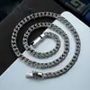 Cadena con Patrón de Hierba Tang de Jade para Hombre, Moda Hip-Hop Simple, Estilo Fresco de Alta Gama, Cadena para Clavícula Fresca y Elegante, Venta Directa del Fabricante