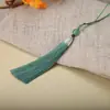 8cm Tampa Prateada Pequeno Borlado de Miçangas Fio Fino Seda de Gelo Poliéster Franja de Borlas Hanfu Lanterna Sachê Pingente Acessórios DIY