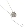 Collar geométrico redondo de cordón de cuero minimalista estilo coreano con circonita, cadena única para la clavícula, accesorio de moda, casual y versátil
