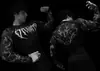 Breathedivinity Marca de Moda Americana Estilo Oscuro Camiseta de Manga Larga para Hombre Deporte Fitness Top de Alta Elasticidad