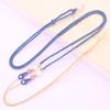 Pérola Morango Cristal Handmade Woven Colar Pingente Corda Jade Ágata Jade Lã Lã Cadeia Corda Atacado