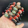 Pulseira de Ágata com Contas Dzi do Tibete Pulseira de Contas Cilíndricas Dzi de Nove Olhos Pulseira de Jade Joias de Jade Presente Promocional