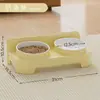 Comedero para Gatos Extra Grande con Boca Inclinada, Protector de Cuello, Engrosado, Antiderrames, Gran Capacidad, Comedero para Gatos, Bebedero, Suministros para Mascotas