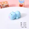 Adornos de Muñeco Hipopótamo Mini de Dibujos Animados Accesorios de Bolsita Ciega Animales para Casa de Muñecas Decoración de Escritorio y Coche