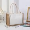 Fábrica de atacado bolsa de juta saco de compras de cosméticos moda saco de linho saco de linho logotipo imprimível