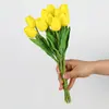 Mini Flor de Tulipa Artificial de PU Flor Falsa com Toque Real Exportação Transfronteiriça Flor de Seda Casamento Decoração de Casa Fabricante de Flores Atacado