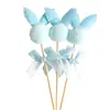 Nueva Decoración Creativa para Pastel de Nube Blanca Nube Multicolor Globo Aerostático Tarjeta para Pastel Decoración de Fiesta