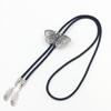 Corbata de Lazo Pluma de Mariposa, Cuerda Trenzada Negra Collar Vaquero Occidental, Cuerda de Corbata Vintage para Hombre al por Mayor