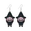 Aretes de serie de Halloween al por mayor del fabricante, aterradores y divertidos, fantasma, murciélago, araña, aretes de calavera