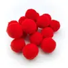 Al por mayor personalizado bola de pelo de alta elasticidad accesorios hechos a mano para bricolaje color poliéster zapatos y sombreros tamaño bola de pelo de color mixto bola de felpa