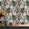 Pegatina de Pared Floral Romántica Autoadhesiva Papel Tapiz Resistente a la Humedad y al Moho Ecológico Lujo Ligero Decorativa para Pared de Dormitorio Armario Renovación