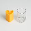 Molde para Velas Hecho a Mano DIY Forma de Columna 3D Corazón Cóncavo en la Parte Superior Molde de Plástico Acrílico en Forma de Corazón