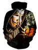 Sudadera con Capucha 3D Estampado Digital Nueva Moda Transfronteriza Halloween 2021 para Hombre y Mujer